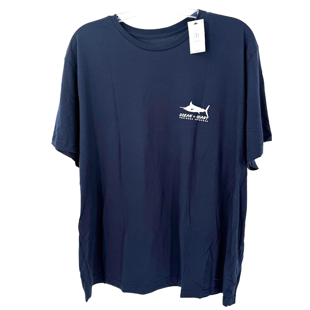Ocean Coast Southern Outdoors NWT Men's Fishing Graphic T-Shirt 2XL